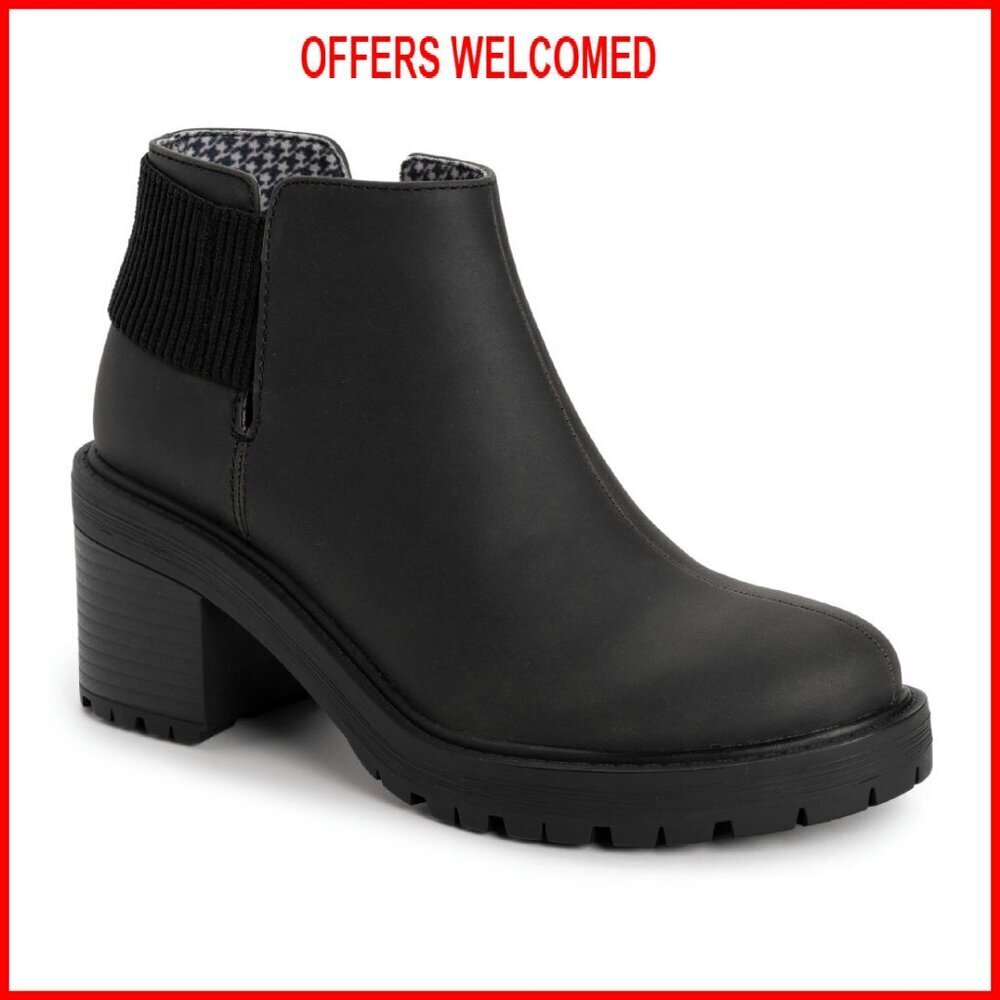 Women's Ankle Boots with Memory Foam, Side Zip, Elastic Detail